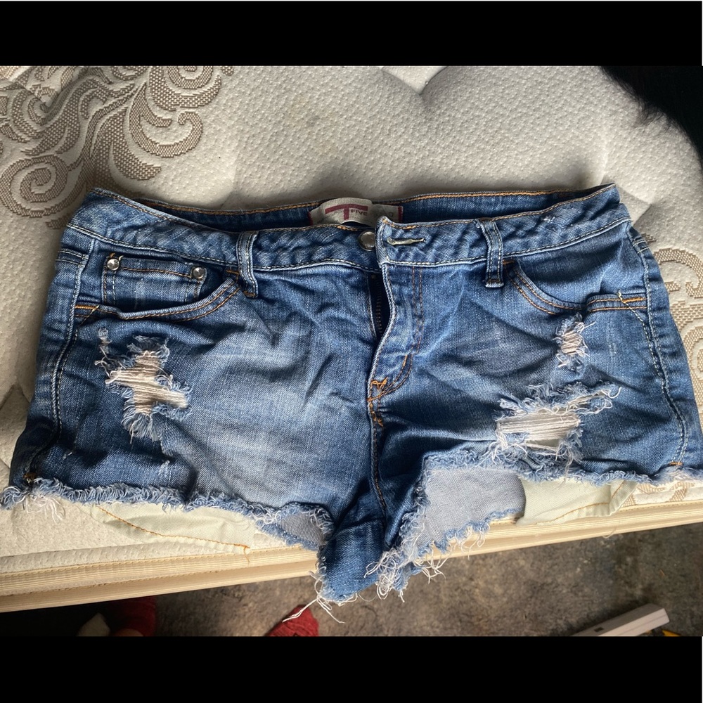 TFive Ripped Denim Shorts